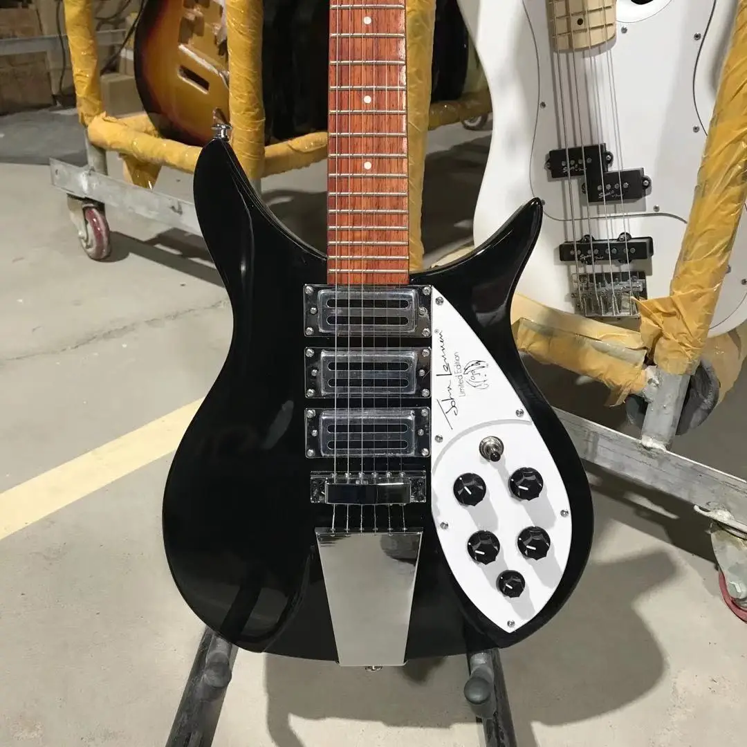 

Ricken 325 Backer Electric Guitar Black Color John Lennon Edition High Quality Guitarra Free Shipping