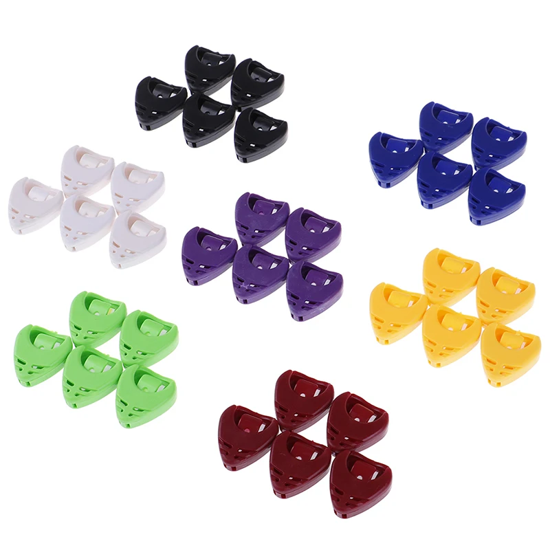 

1/5Pcs high quality Plactic guitar pick plectrum holder case box heart shaped parts