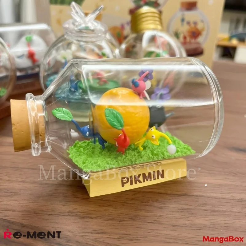 Фото Re-Ment Pikmin Миниатюрная сцена Коллекционный дисплей Vol.1 & Vol.2 Слепая коробка Модная прозрачная стеклянная бутылка Игрушка и хобби №5