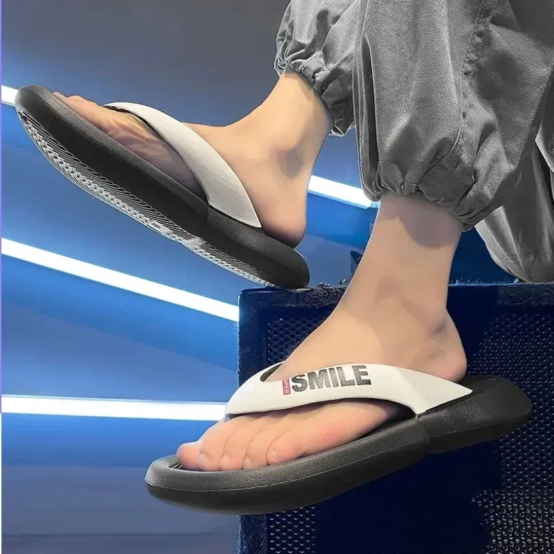 Шлепанцы мужские для дома и пляжа Нескользящие сандалии повседневная обувь на