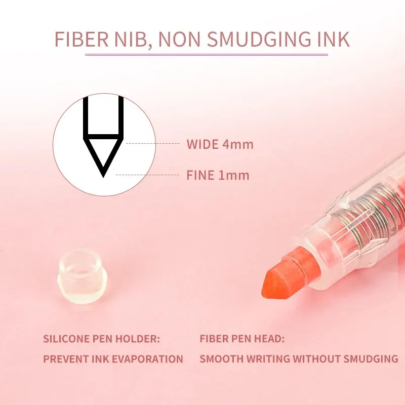 Набор Флуоресцентных Хайлайтеров ZUI XUA 6 Цветов Школьные И Офисные Маркеры Защита