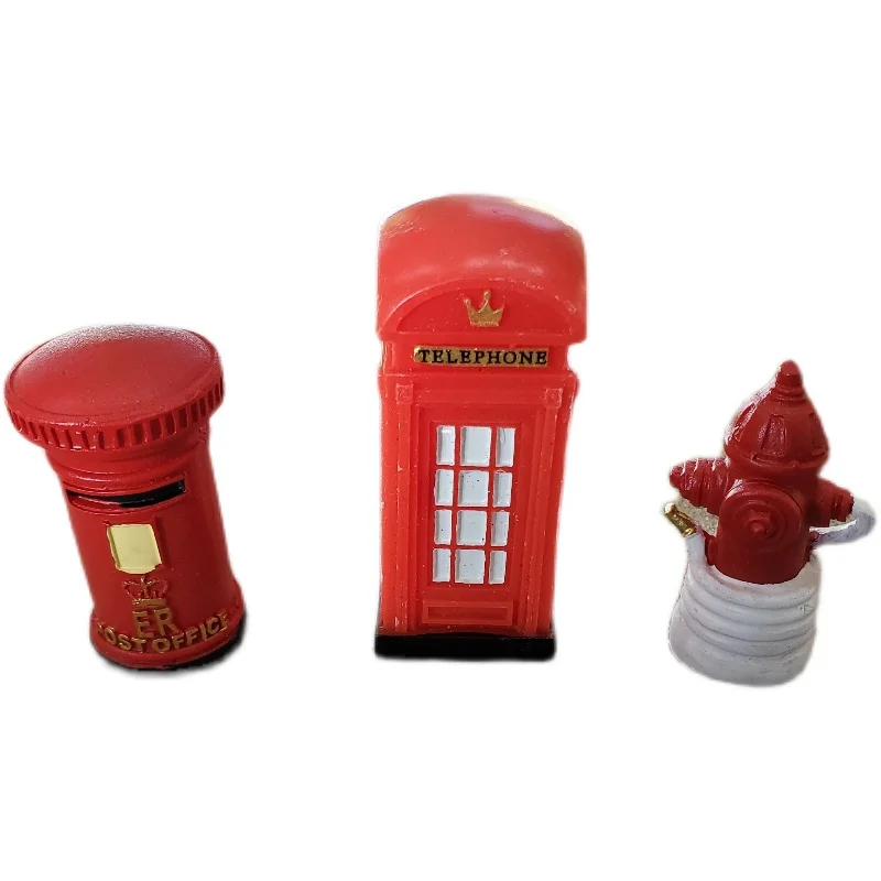 small resin figure mental psychological sand table game box court therapy  mailbox  telephone booth  Fire Hydrant  3pcs/set