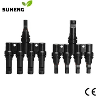 solar branch connector 4 to 1 branch parallel connection 30a 1000v electrical pv panel cable connector