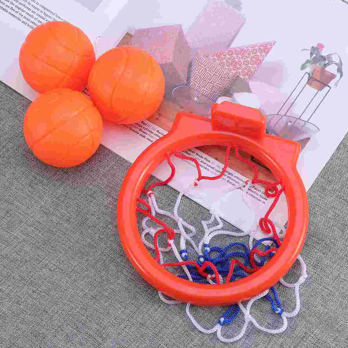

4 Pcs Toys Basketball Shooting Game Bathroom Toilet Infant Playset Kids