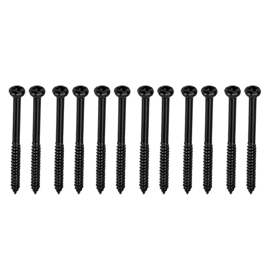 

12 шт. винты для крепления звукоснимателя басов для черных пикапов JB