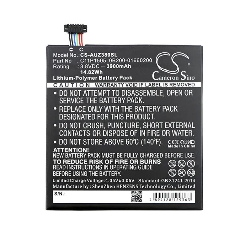 

Applicable AS US ZENPAD 8.0Z380C P022 P024 C11P1505 tablet battery