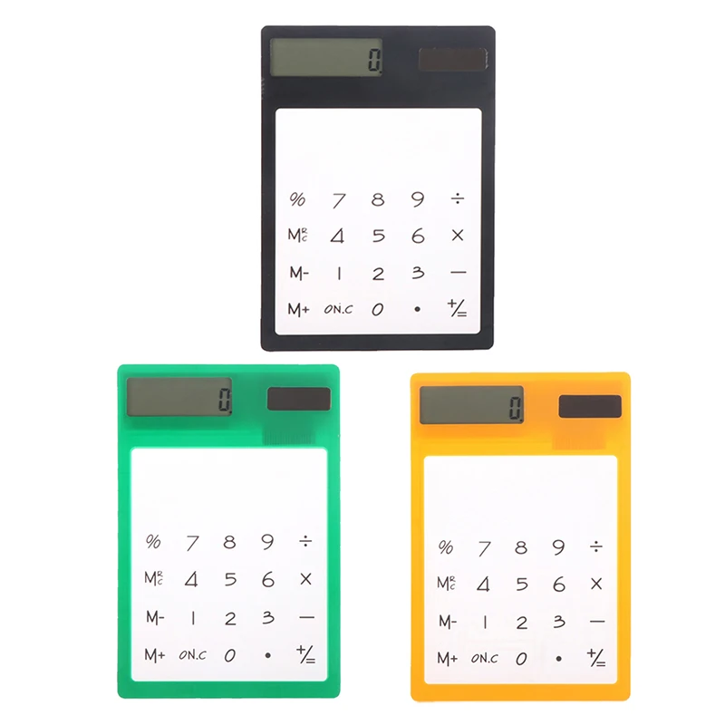 1Pc Transparent Cartoon 8-Digit Calculator Solar Energy Mini Portable Calculator images - 6
