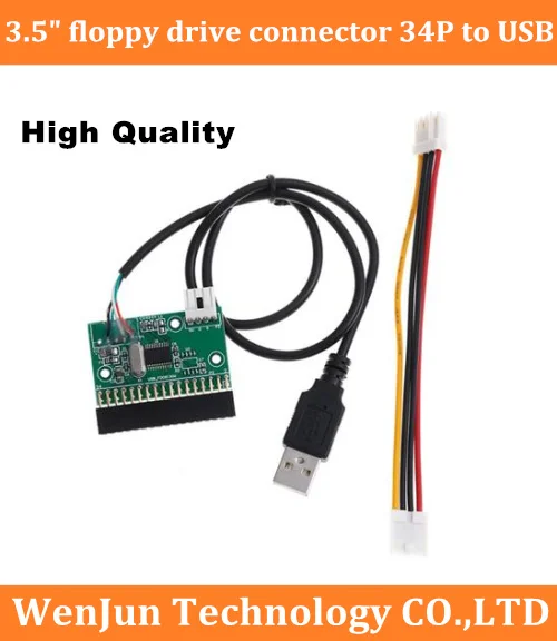 Floppy Drive Conector 34 Pin 34 p para Usb Cabo Adaptador Placa Pcb com Cabo Pcs Lot Alta Qualidade Novo 1.44mb 3.5