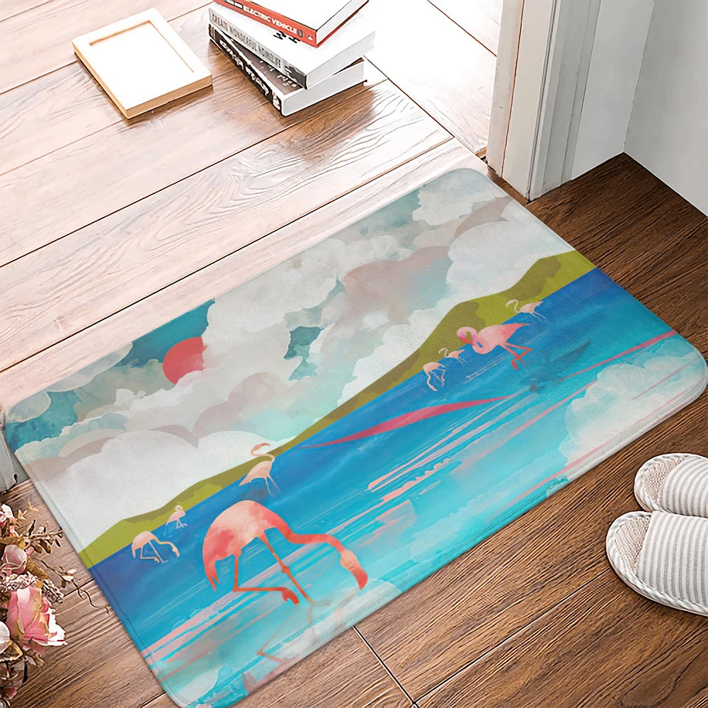 Flamingo Custom Beach Door Mat Hallway Balcony Kitchen Mats Anti-slip Rug Living Room Bathroom Carpet Doormats Bath |