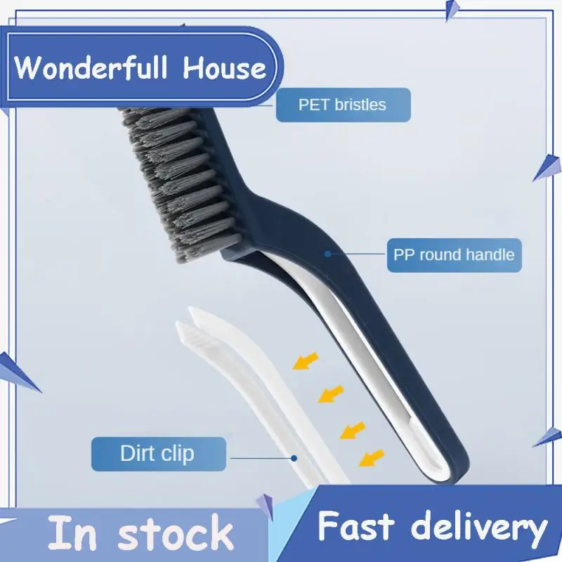 

Hand-held Gap Brush Bathroom Kitchen Window Brush Multifunctional Cleaning Brush Home-appliance Japanese Groove Brush 2-in -1