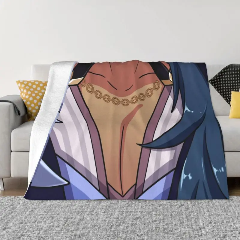 

Kaeya Tiddies Blanket Soft Flannel Fleece Warm Anime Game Gaming Genshin Impact Throw Blankets for Home Bed Sofa Bedspreads