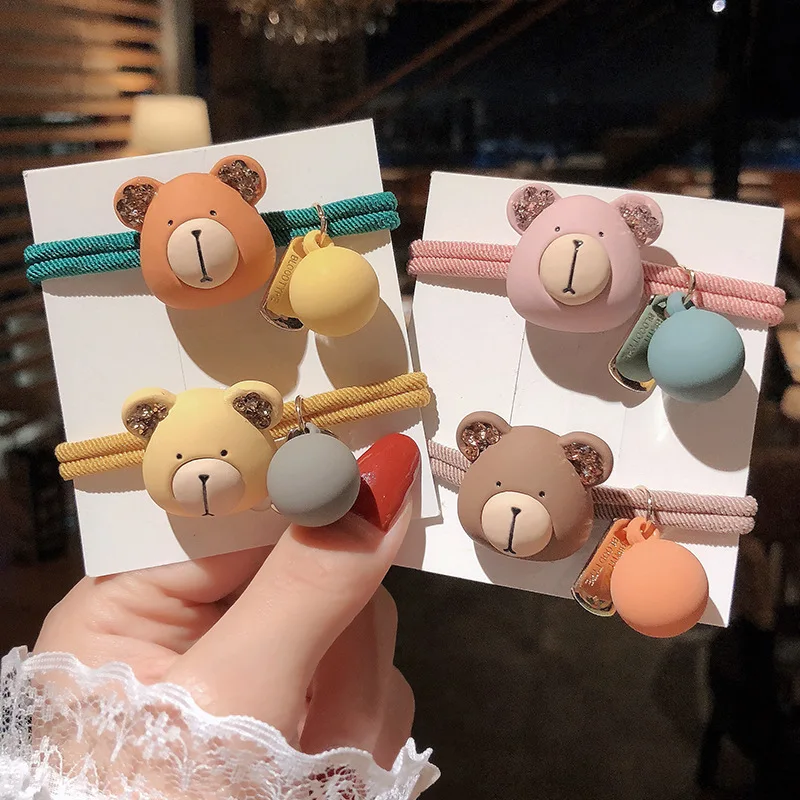 

1 шт. новый милый медведь принцесса мультфильм бриллиант головной убор Детские эластичные повязки для волос Детские резинки Аксессуары для ...