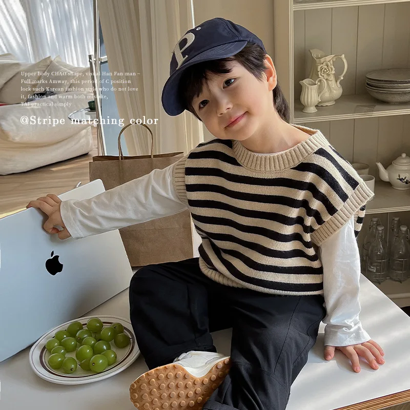 

Трикотажные хлопковые безрукавки для мальчиков и девочек 2-7 лет