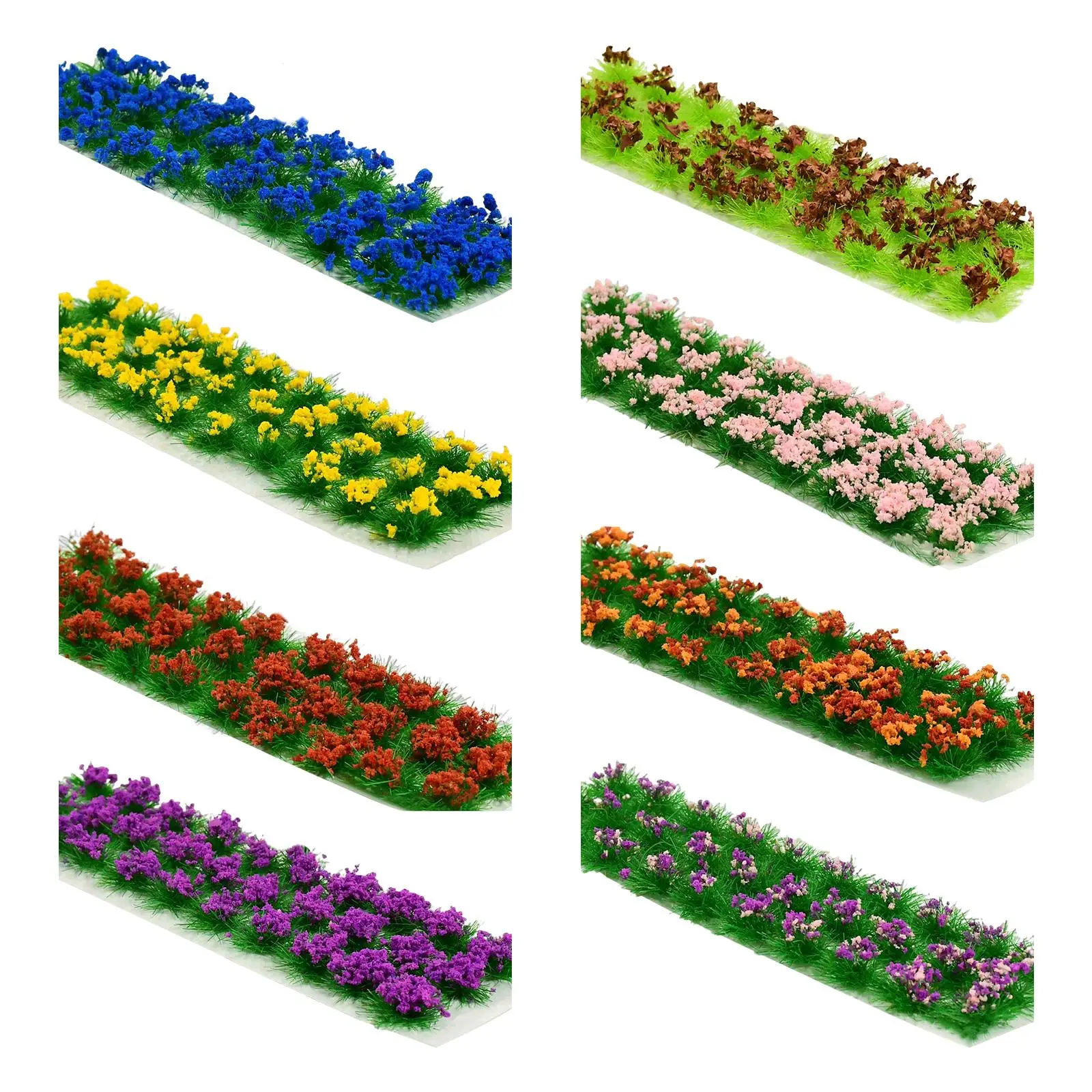 Цветочная кластерная трава статический пейзаж модель миниатюрного ландшафта