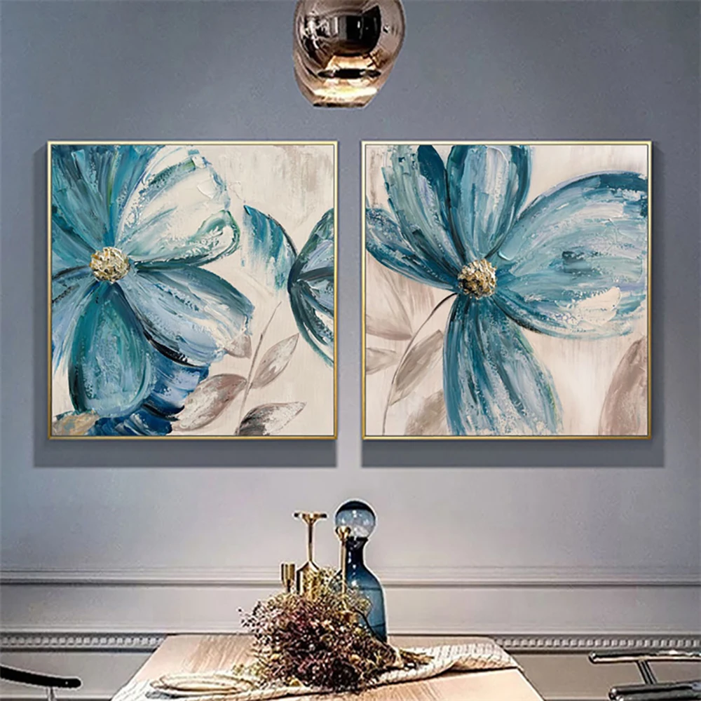 

Hot Sale Flower Oil Painting On Canvas Handmade Living Room Home Decor Wall Art Paintings Flower Pictures Hand Painted Unframed