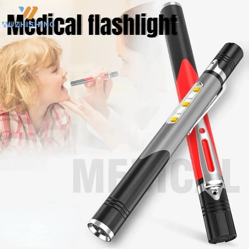 

LED Medical Flashlight First Aid Pen Light USB Charging Torch Mini Portable Waterproof Doctor Nurse Diagnosis Emergency Light