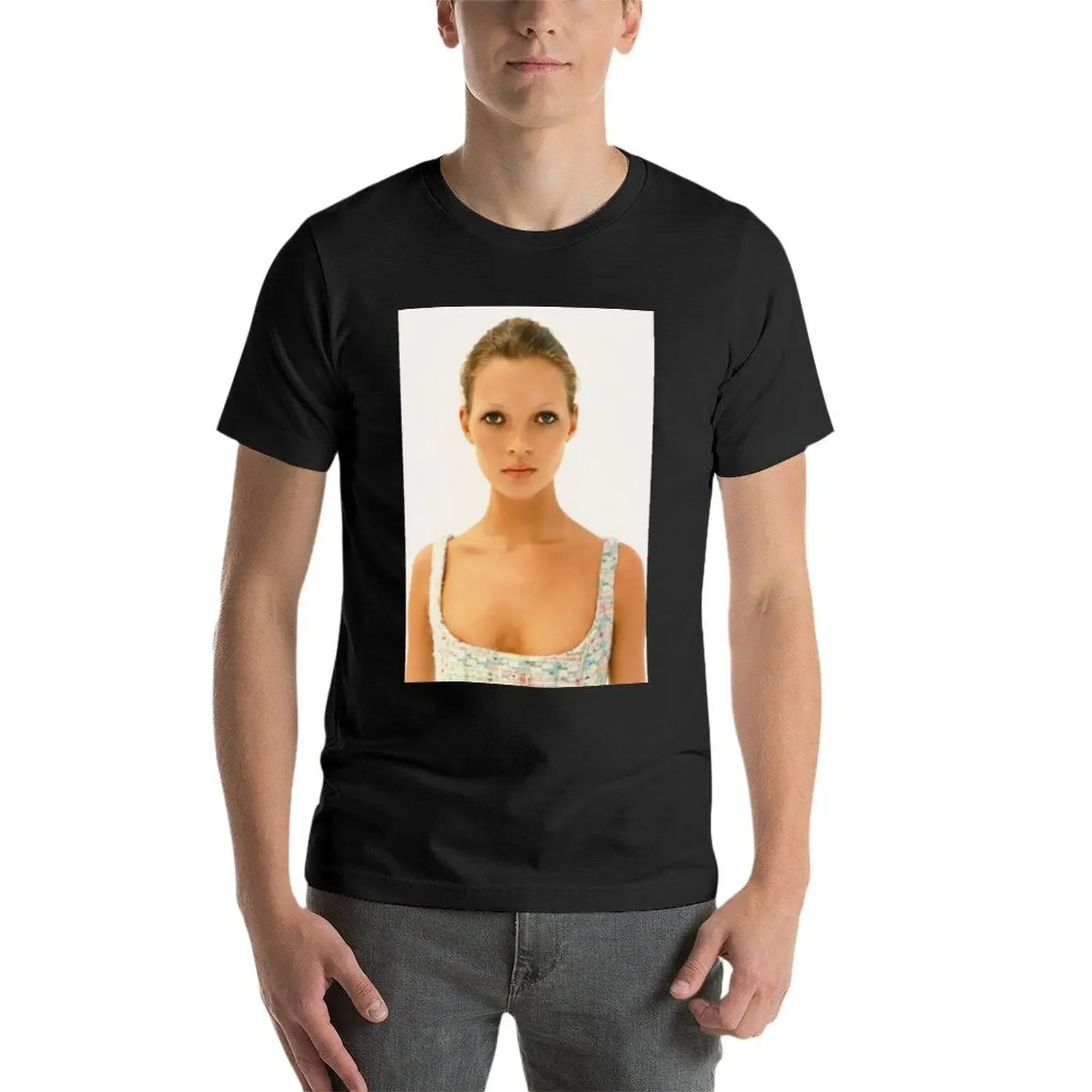 KATE MOSS МОДА ФОТОГРАФИЯ 90-х Цветная футболка Editorial рубашки рубашка с графическим