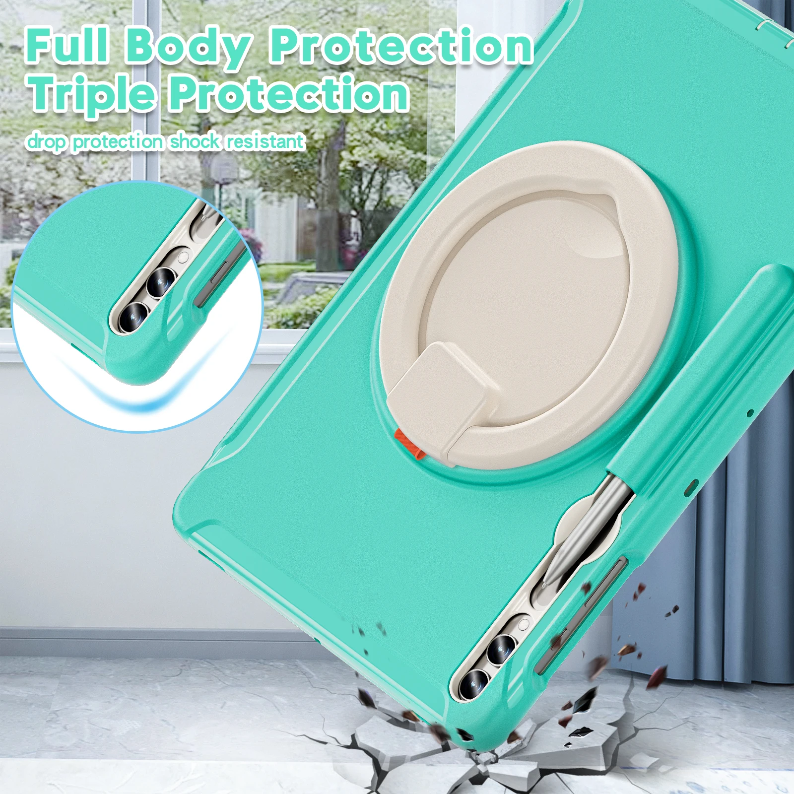 Для Samsung Galaxy Tab S9FE S9 plus S8 S7 FE 12 4 дюймов полноразмерный противоударный чехол для