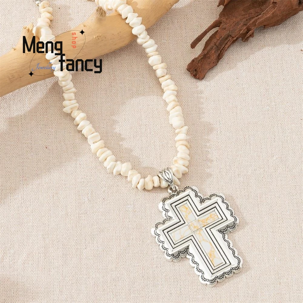 Лидер продаж винтажная цепочка из мятого камня в богемном стиле натурального