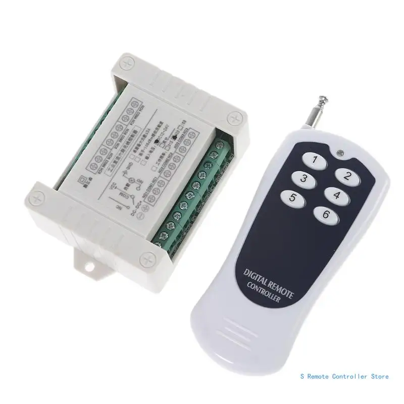 

Приемник-передатчик BX0E, 433 МГц, 24 В постоянного тока, 12 В, 6 каналов, беспроводной пульт дистанционного управления