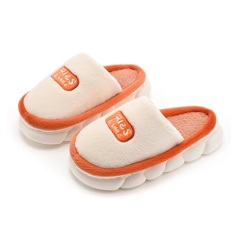 Winter Plush Warm Wedges Flat Cotton Slippers Home Wear-Resistant Non-slip Indoor Couple Slides Slippers Women Multicolor shoes