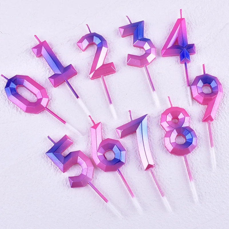 

INS 1Pc Creative Birthday Candles 1 2 3 4 5 6 7 8 9 0 Kids Birthday Candles for Cake Party Supplies Decoration Cake Candles
