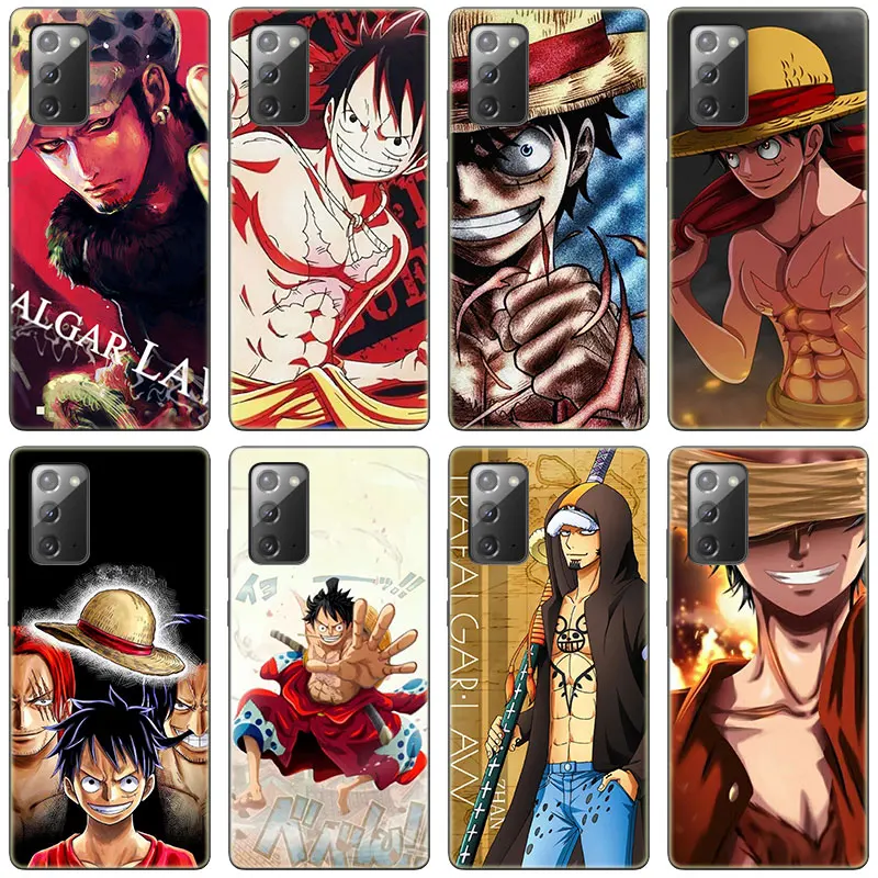 

Anime One Piece Luffy wano Law Case For Samsung Galaxy S22 S21 Ultra S20 FE S8 S9 S10E S10 Plus S10 Lite A9 2018 Black Cover