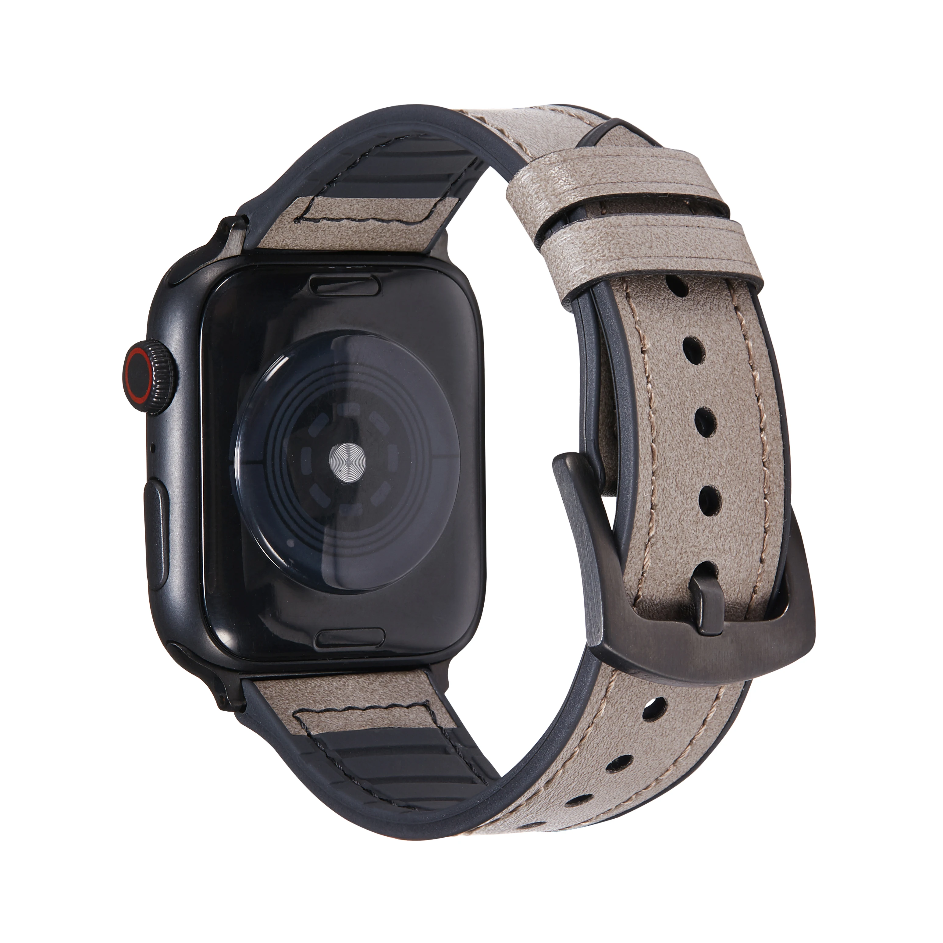 New Arrival Soft Silicone and Leather Watch Band Wristband For Apple watch strap