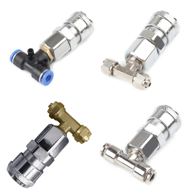 

Air Compressor-Pneumatic Tank-Connector Air Valve Three-way Joint Air Tank Straight Through Joint for Trucks & Trailers