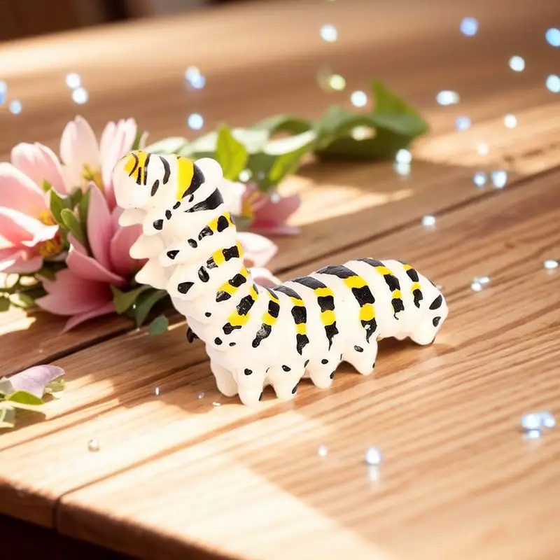 Мини-версия маленькие жуки гусеница модель фигурки Детская кукла домашний декор
