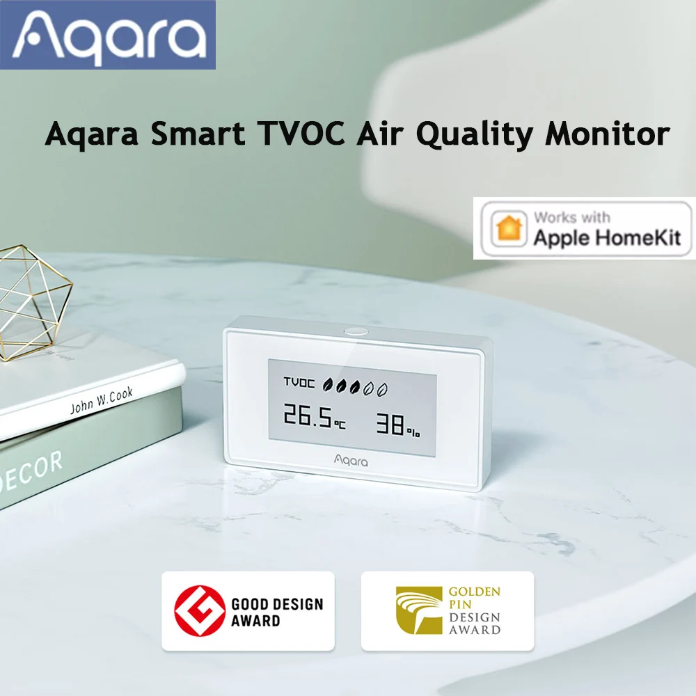 

Aqara Smart TVOC Air Quality Monitor Zigbee 3.0 Smart Automations E Ink Screen Magnetic Mount Work With Apple HomeKit