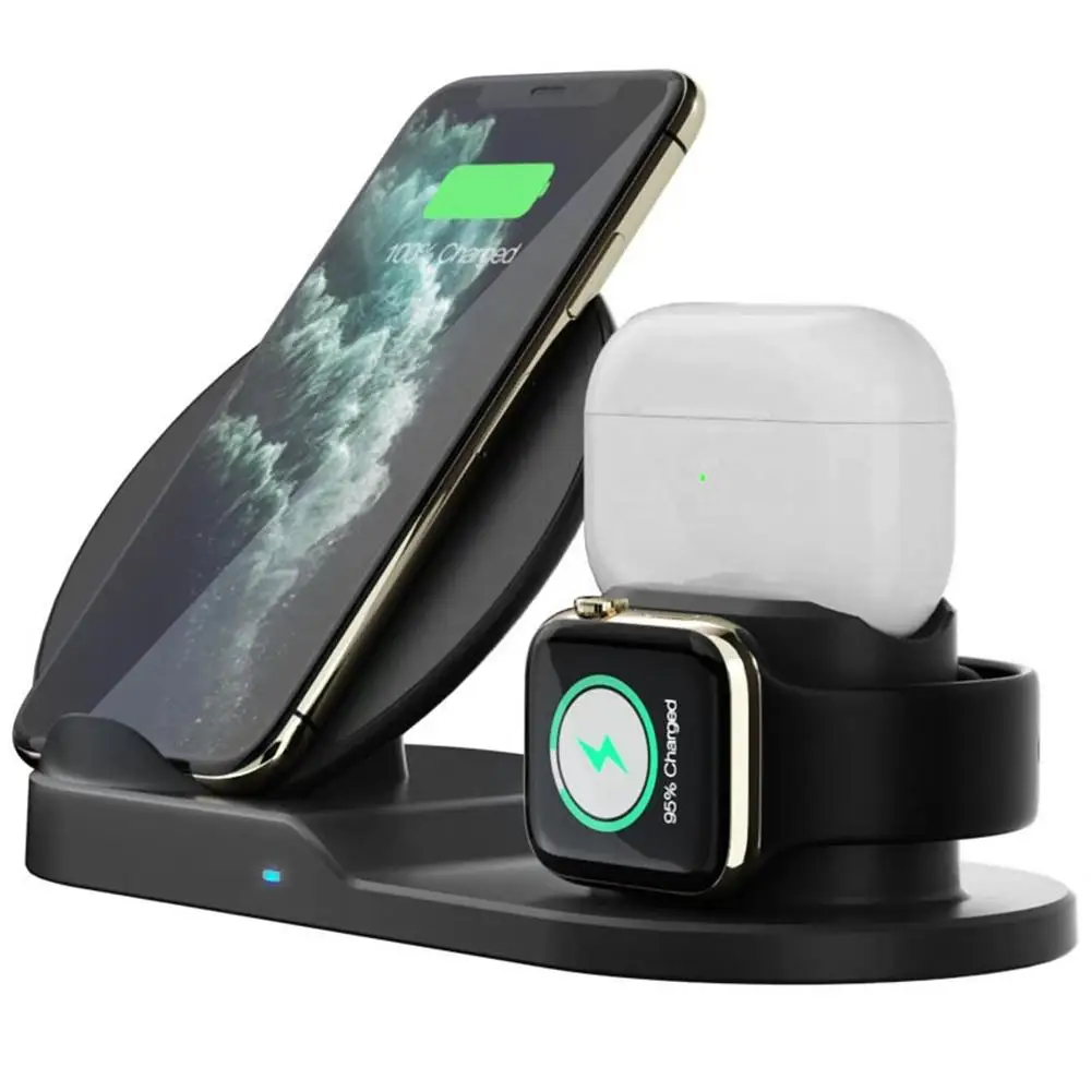 

Qi Wireless Charger Stand For iphone 11 X XS MAX XR Fast Charging Dock Station For Apple Watch 4 3 2 1 For Airpods Charging