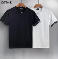 2022 new dsquared2 cotton letter print round neck short sleeve shirt tie dye casual mens top dt948