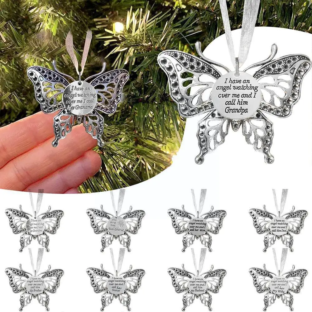 

1Pc Hollow Carving Exquisite Butterfly Memorial Family Decor Birthday Christmas Decoration Pendant Gift Butterfly Tree F1W2