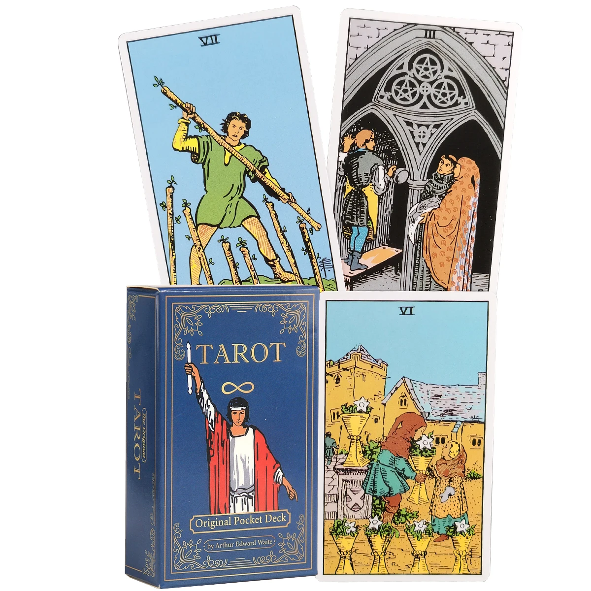 

Original Pocket Deck Tarot Cards High Quality Tarot Deck With Guidebook Board Game For Fate Divination Entertainment Game