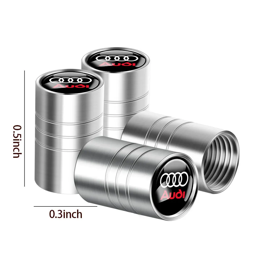 4 шт. автомобильные Стайлинг металлические колпачки для штока клапана обода Audi 8P