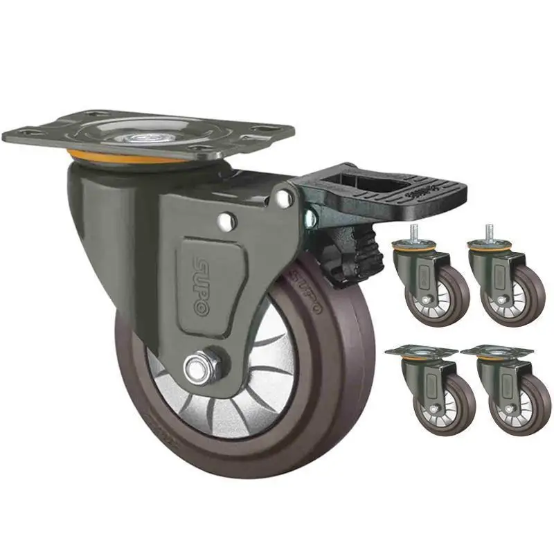 1 шт. 4 3-дюймовое резиновое стандартное колесо/бесшумное колесо/направленное