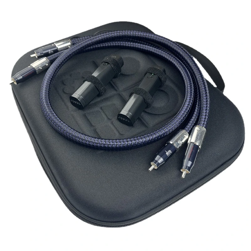 

Hi-end Wild Blue Yonder RCA Cable PPS Silver HiFi Audio Interconnect Line with 72V Battery