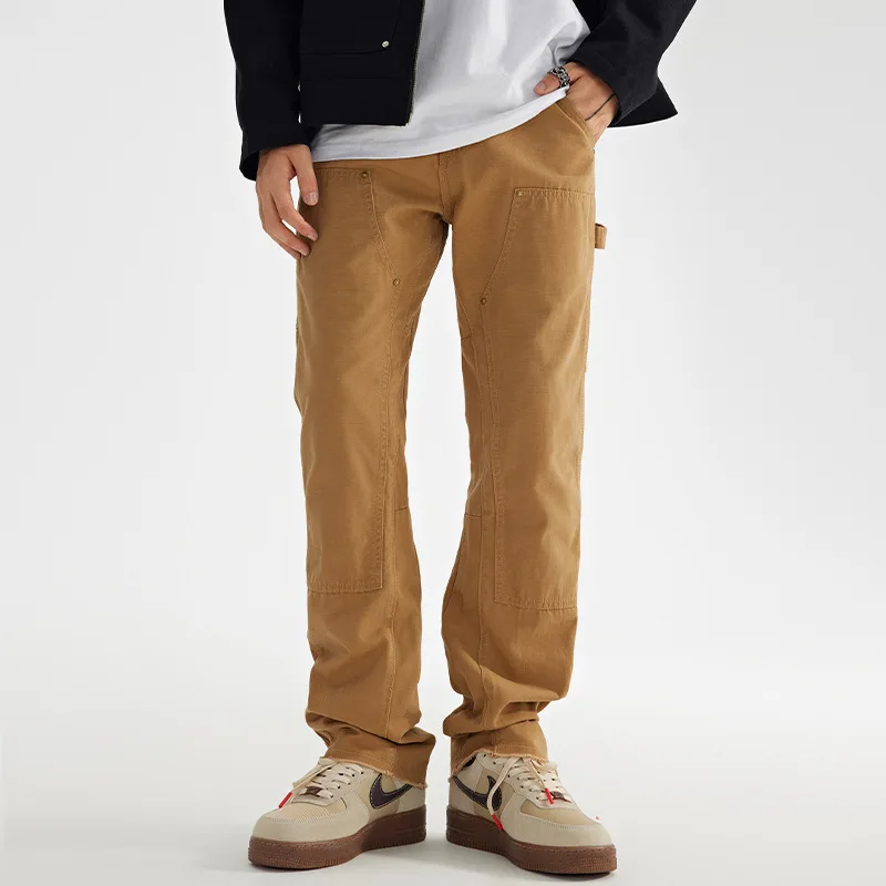 

Джинсы мужские прямые повседневные, модные брендовые брюки в стиле ретро, Осень-зима