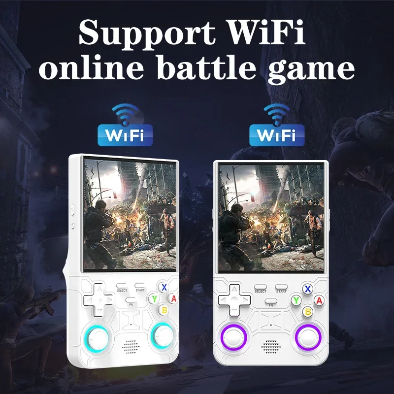 Фото Новая портативная игровая консоль R36Ultra с 4-дюймовым IPS-экраном, поддержкой Wi-Fi, онлайн-боев, 10+ эмуляторов, 64 ГБ, портативная ретро-аркада №4