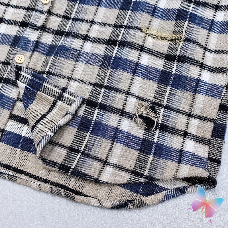 Мужские и женские рубашки Vujade в стиле ретро с дырками перфорированные длинными