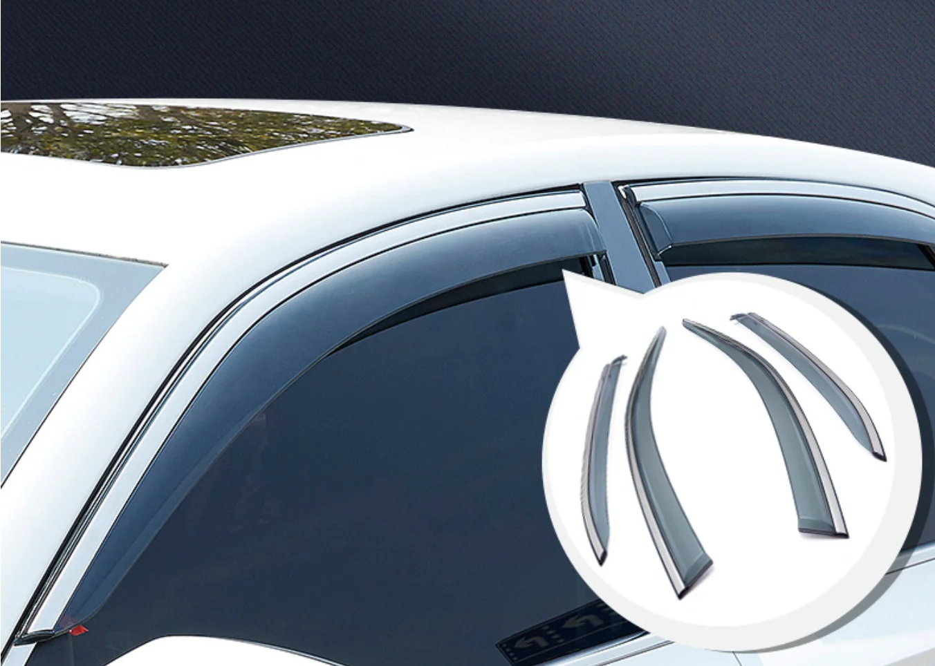 

Дефлектор боковых окон для Toyota Camry 2007-2018, защита от дыма, дождя, солнца, вентиляционного отверстия, козырек от дождя