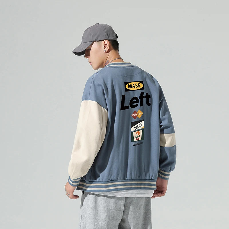 Куртка-бомбер в стиле Харадзюку мужские бейсбольные куртки модная Повседневная