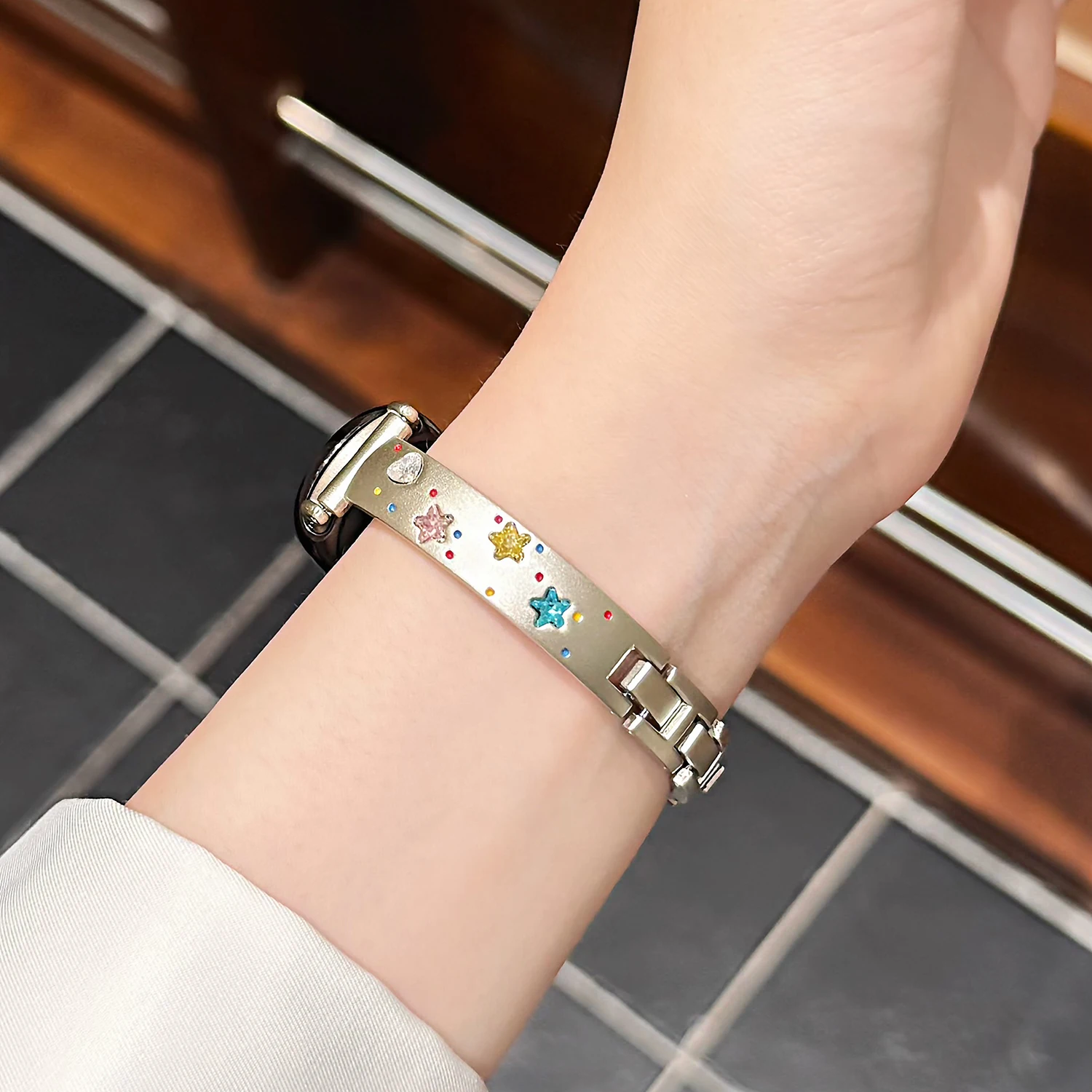 Фото Сверкающий роскошный металлический ремешок для Xiaomi Band 10 8/9 Pro, ремешок для девочек, подходит для Redmi Watch 4/5, универсальный 18/20/22 мм №3