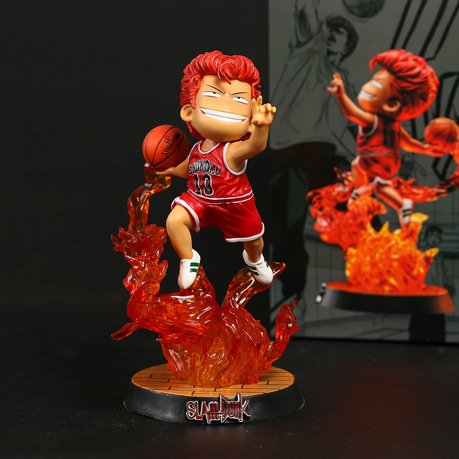 

Slam Dunk Hanamichi Sakuragi Figure Decor Doll Collectible Desktop Toy with Light