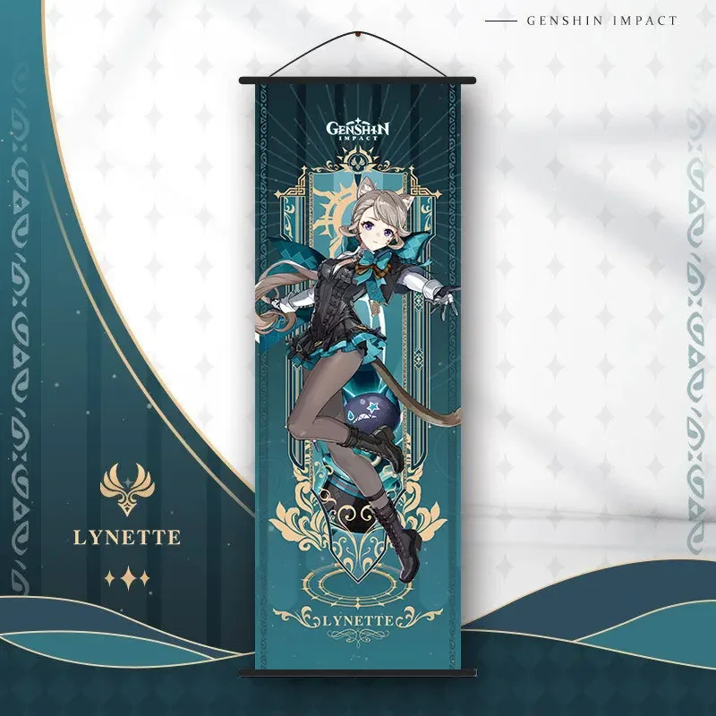 Игровой постер Genshin Impact персонаж Странник полиэстер