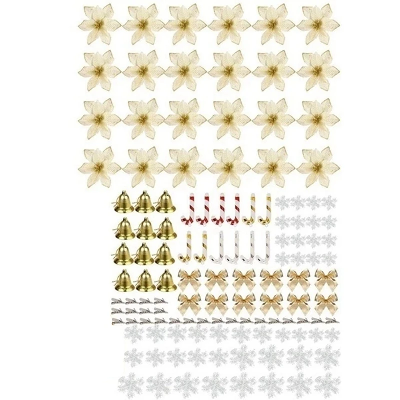 

Украшения для рождественской елки, искусственные елки, колокольчики, снежинки, маленький зажим для тростника для свадебной вечеринки