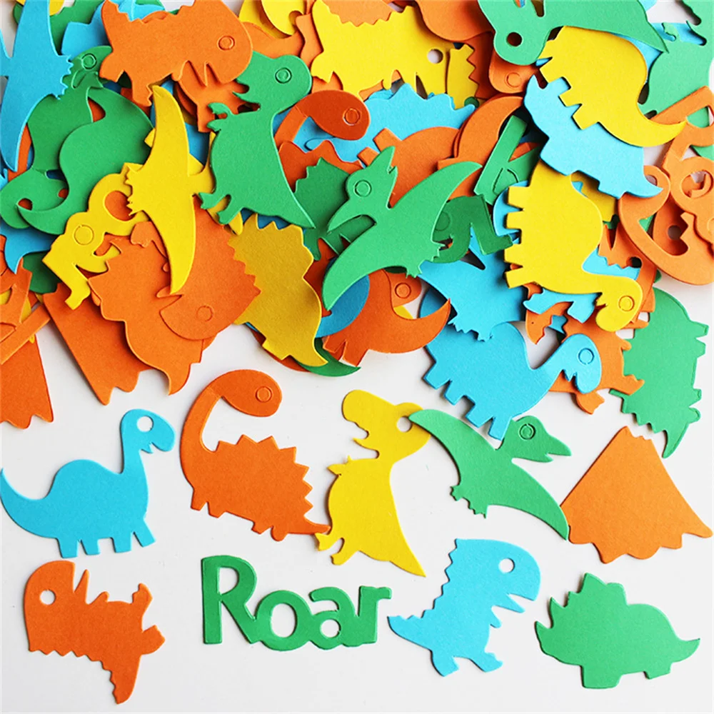 

100/200Pcs Dinosaur Table Paper Confetti Roar Baby Shower Birthday Jungle Party Decor Supplies Table Scatter Photo Booth Props