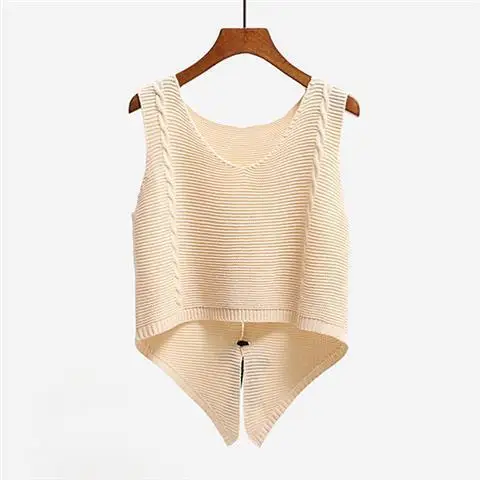 

Женский трикотажный жилет с V-образным вырезом, без рукавов