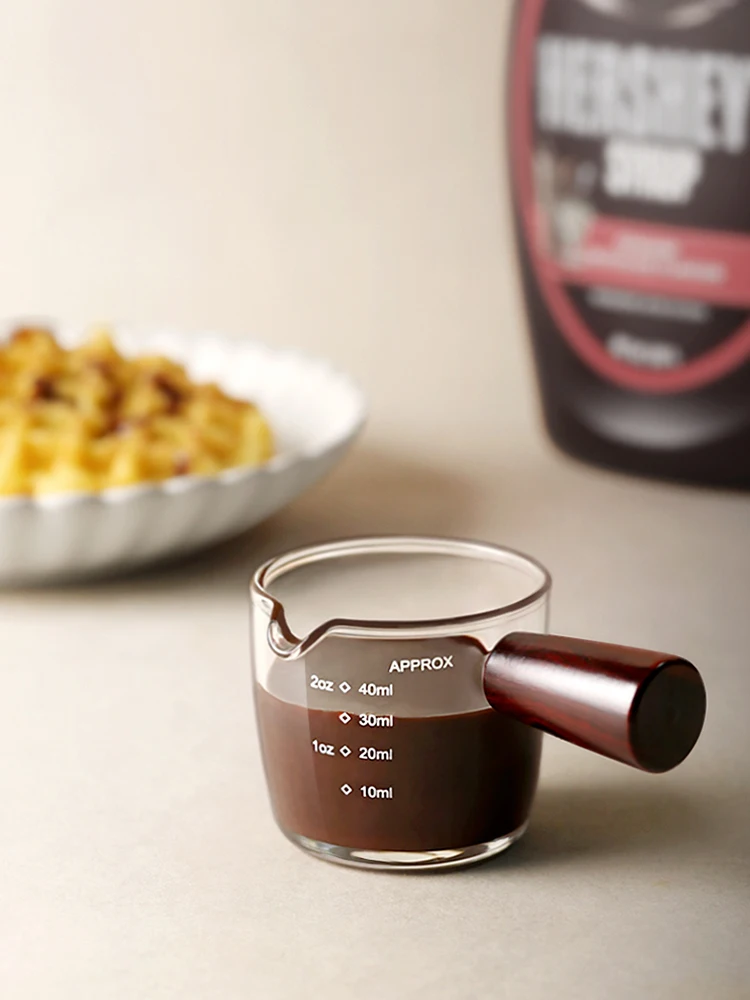 Стакан для молока ручной работы в японском стиле с деревянной ручкой |